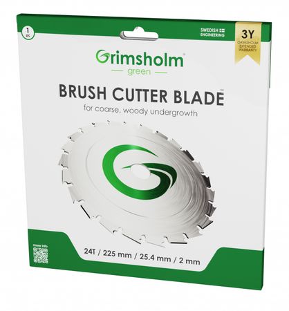 Röjsågsklinga 24 tänder, 2,0mm / 225mm / 25,4mm (1")