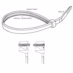 BUNTBAND, SVART, 186x4,8mm, MAX=50mm, 100-pack
