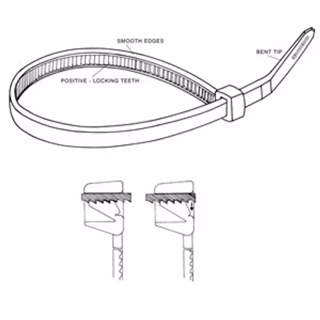 BUNTBAND, SVART, 371x4.8mm, MAX=110mm, 100-pack