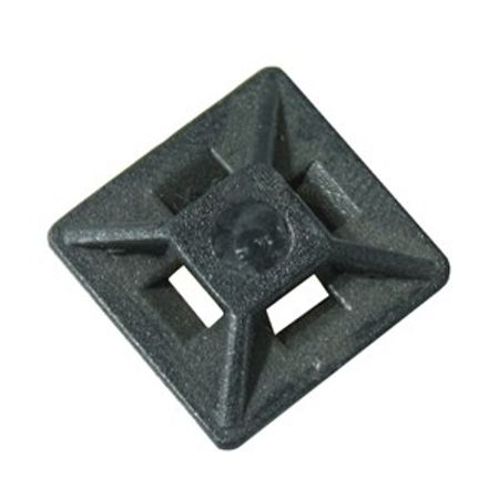 FÄSTPLATTOR SJÄLVHÄFTANDE, SVART, 19x19mm 10-pack