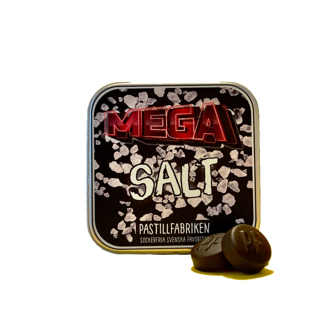 Pastillfabriken - Mega Salt Pastiller, plåtask, 25g