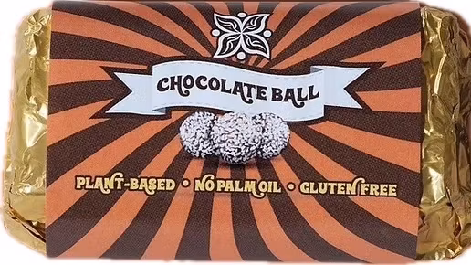 HEL LÅDA (10 stycken) Vegan Delights - Chocolate Ball Bar, 50g