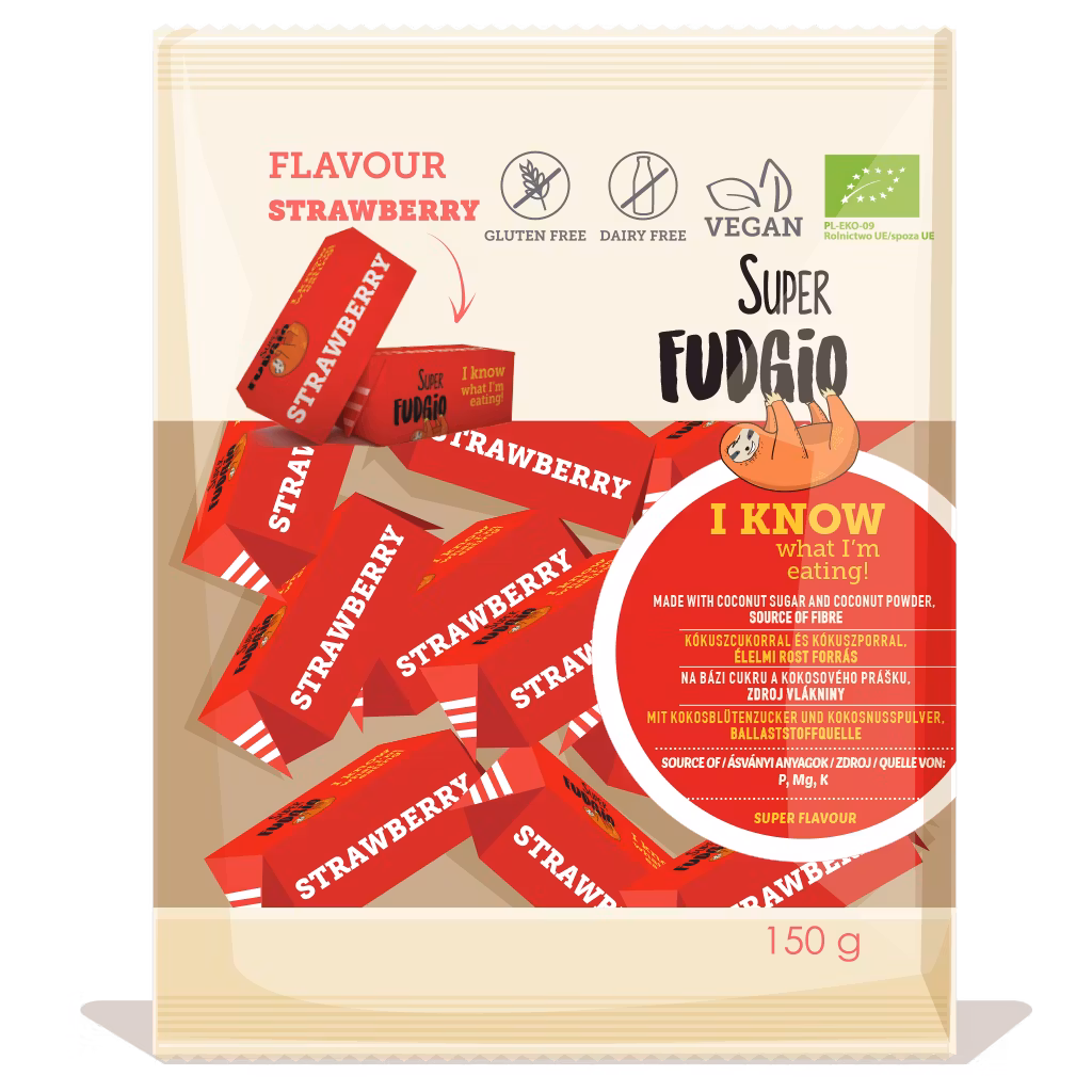Super Fudgio - Jordgubbsfudge,  150g