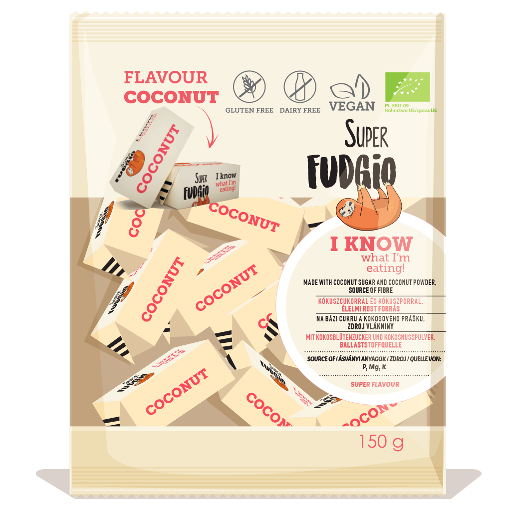 Super Fudgio - Kokosfudge, 100g