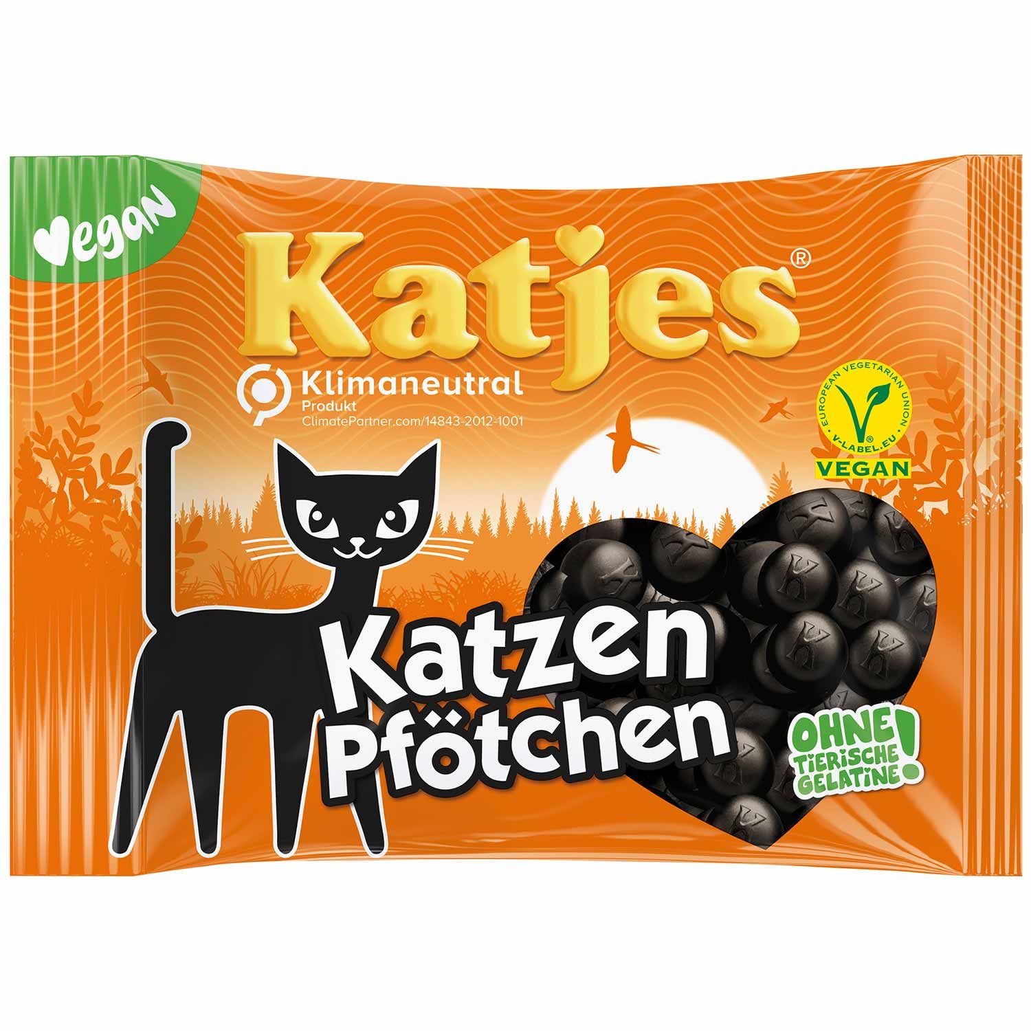 Katjes - Katzen Pfötchen/Kattassar Lakrits, 175g