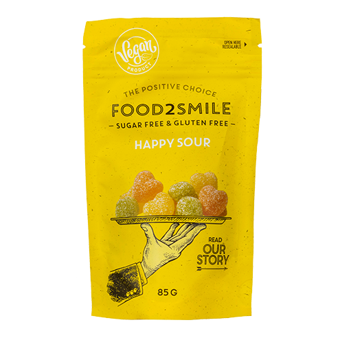 Food2Smile - Happy Sour - Sura Fruktgummin, 85g