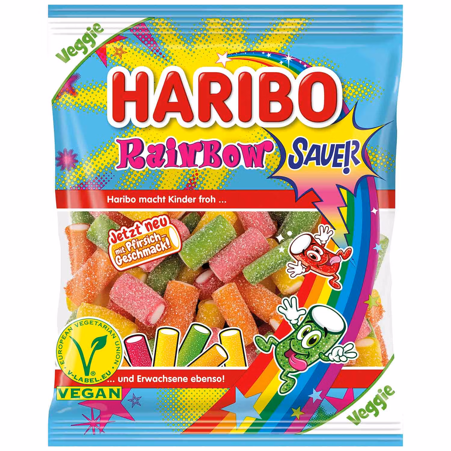 Haribo - Rainbow Sauer/Sura Regnbågar, 160g