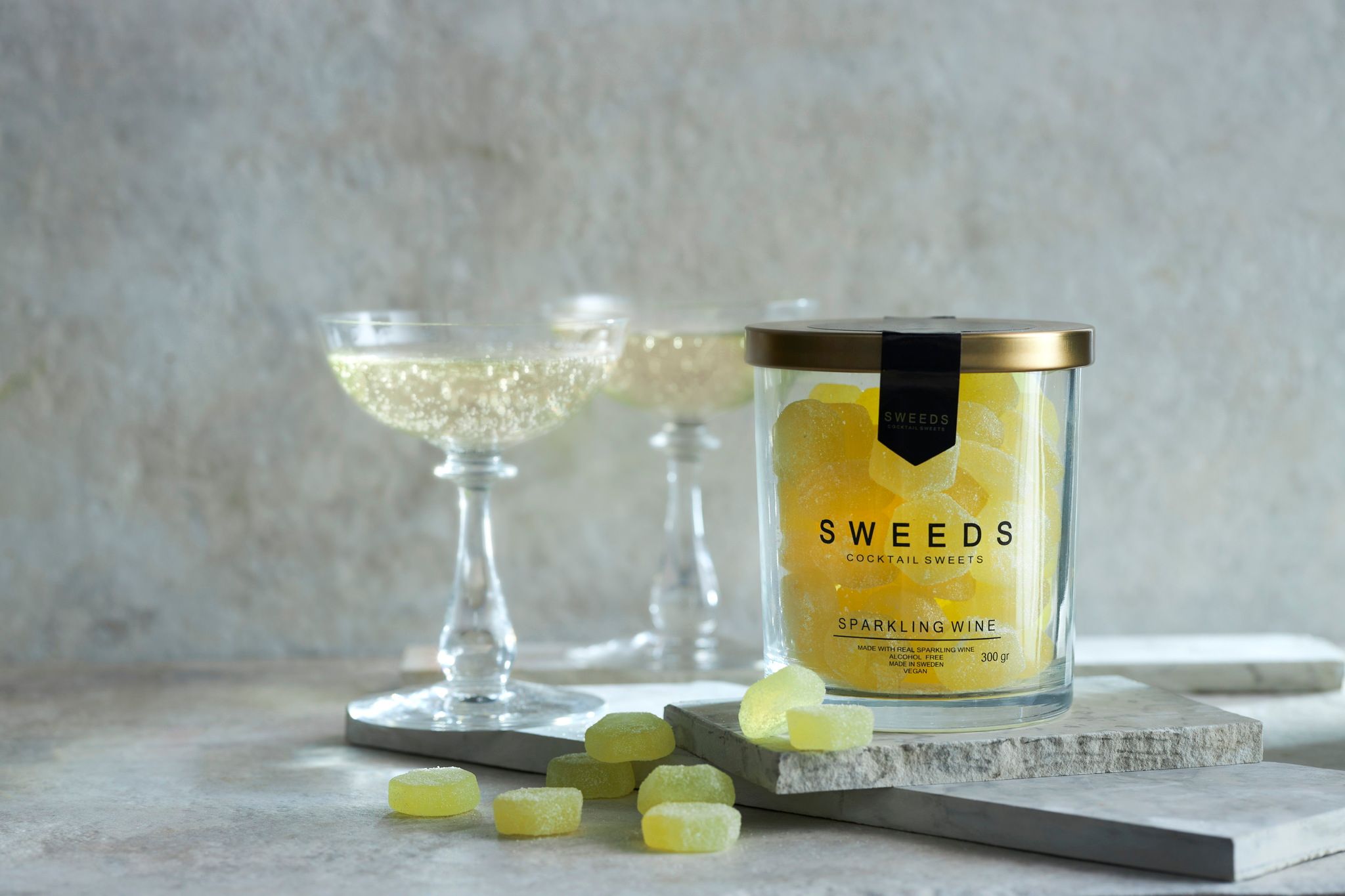 Sweeds Cocktail Sweets - Sparkling Wine Vingummin, 300g