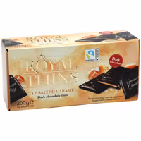 Royal Thins - Salted Caramel - Karamellfyllda Chokladplattor, 200g