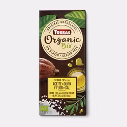 Torras - Choklad 70% Olivolja & Havssalt, chokladkaka, 100g (BF 2025-08-30)