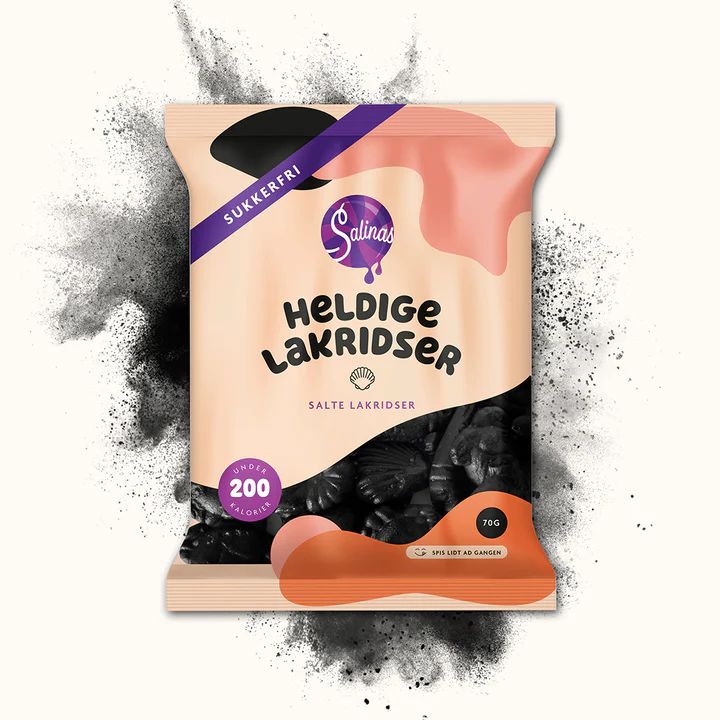 Salinas - Heldige - Saltlakrits, 70g