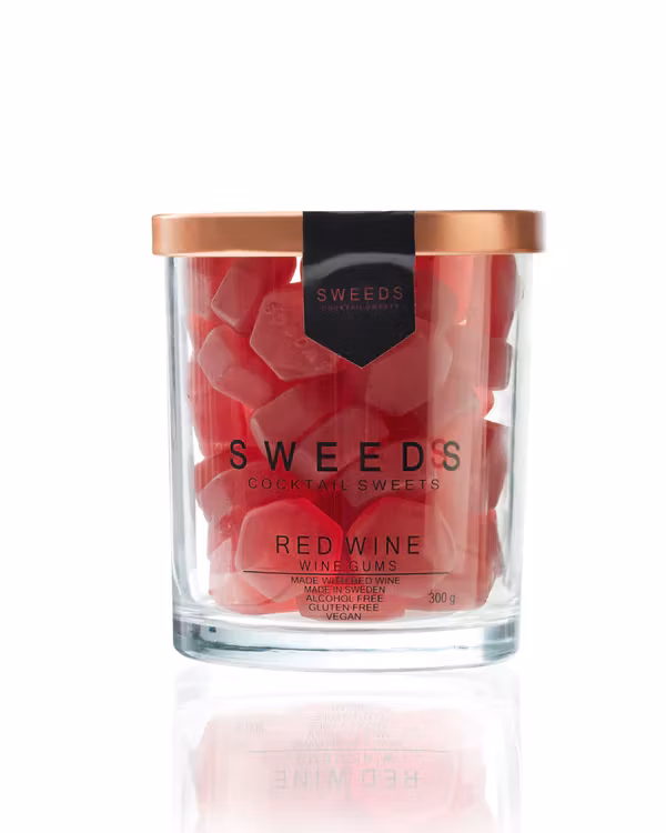 Sweeds Cocktail Sweets - Rödvin Vingummin, 300g