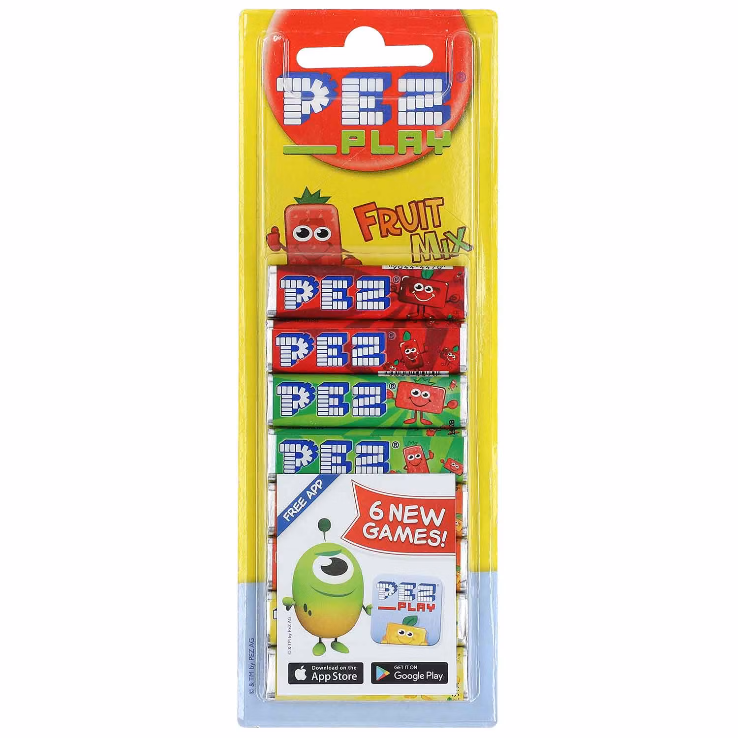 PEZ - Refill Fruktmix, 8-pack