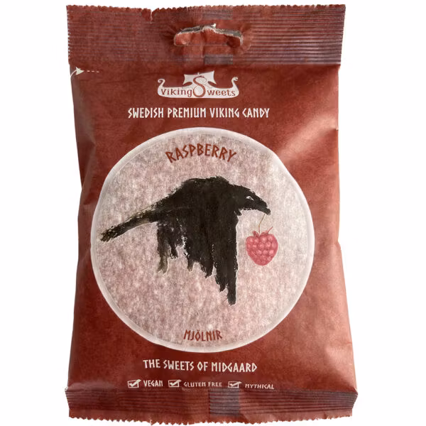 Viking Sweets - Hallonfruktgummin, 120g