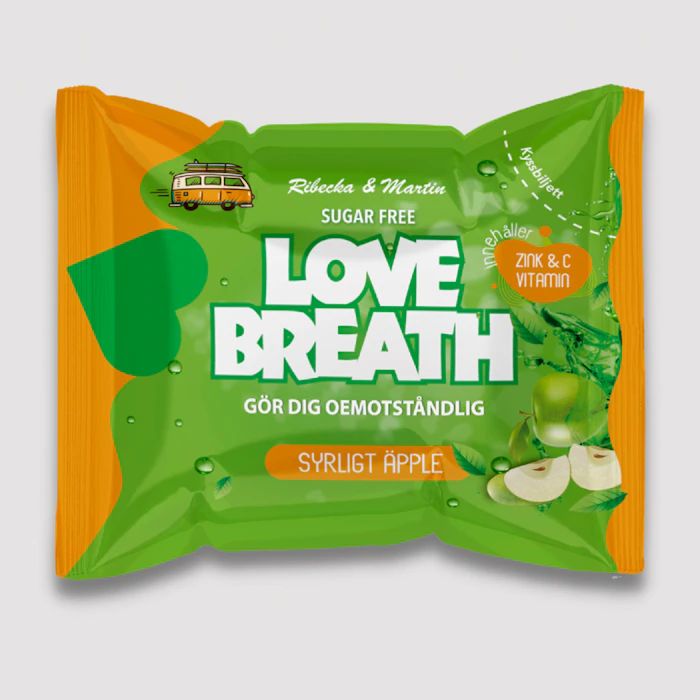 Pastillfabriken - Love Breath - Syrliga Äpplepastiller, påse, 25g