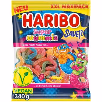 Haribo - Super Wummis/Sura Maskar, maxipåse 340g