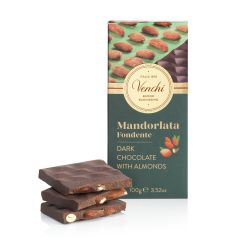 Venchi - Mandorlata Fondente - Chokladkaka Mandel, 100g