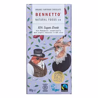 Bennetto - Chokladkaka 82% Super Dark, 80g