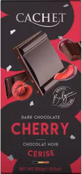 Cachet - Cherry Dark Chocolate/Chokladkaka Körsbär, 100g