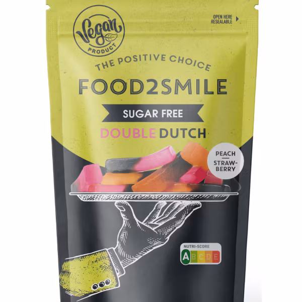 Food2Smile - Double Dutch - Lakrits/fruktgummin, 85g