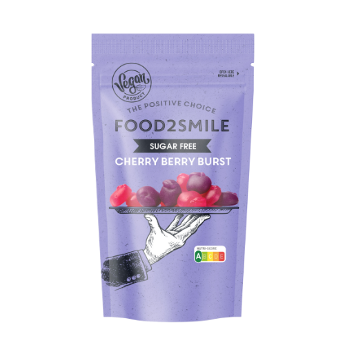 Food2Smile - Cherry Berry Burst - Fruktgummin Körsbär & Hallon, 85g