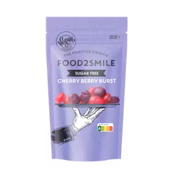 Food2Smile - Cherry Berry Burst - Fruktgummin Körsbär & Hallon, 85g