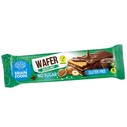 Brain Foods - Hazelnut Wafer/Hasselnötswafer, 40g