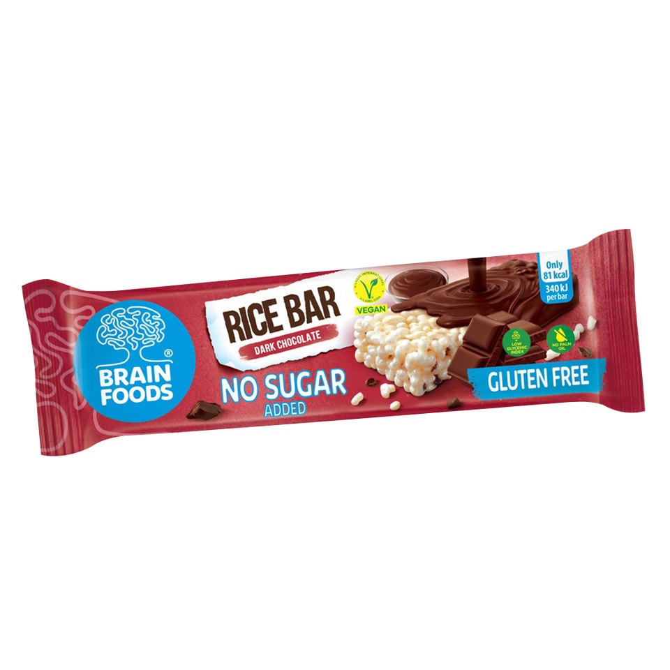 Brain Foods - Rice Bar Chocolate/Risbar Choklad, 18g