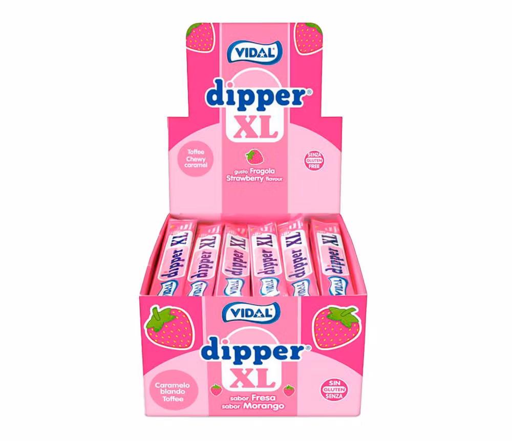 Vidal - Strawberry Dipper XL - Jorgubbskola, 10,5g