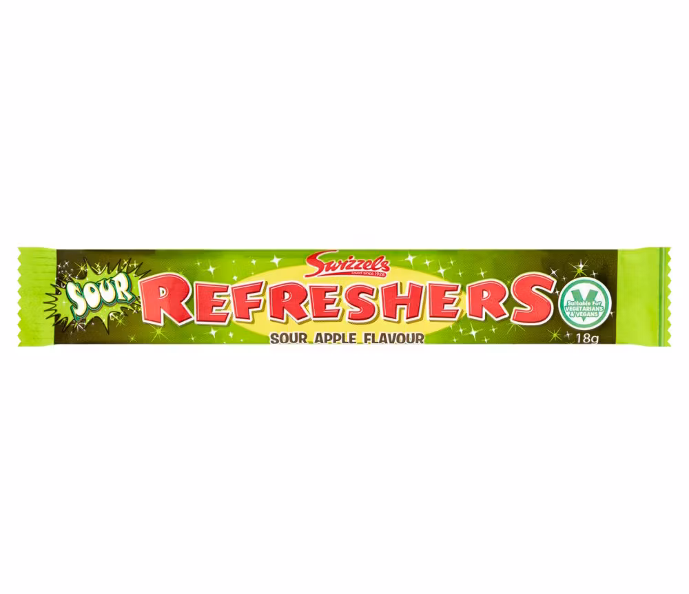 Swizzels - Refreshers Sour Apple - Surt Äpple Kola, 18g