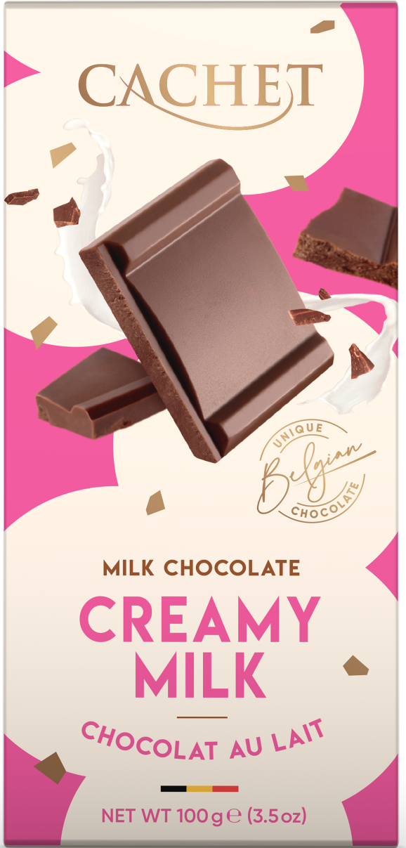 Cachet - Creamy Milk/Mjölkchokladkaka, 100g