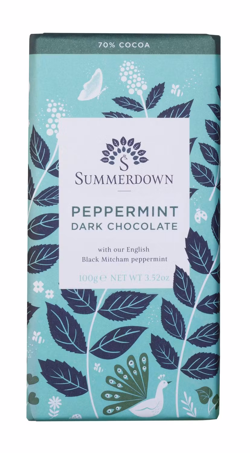 Summerdown - Peppermint Dark Chocolate/Chokladkaka Mint, 100g