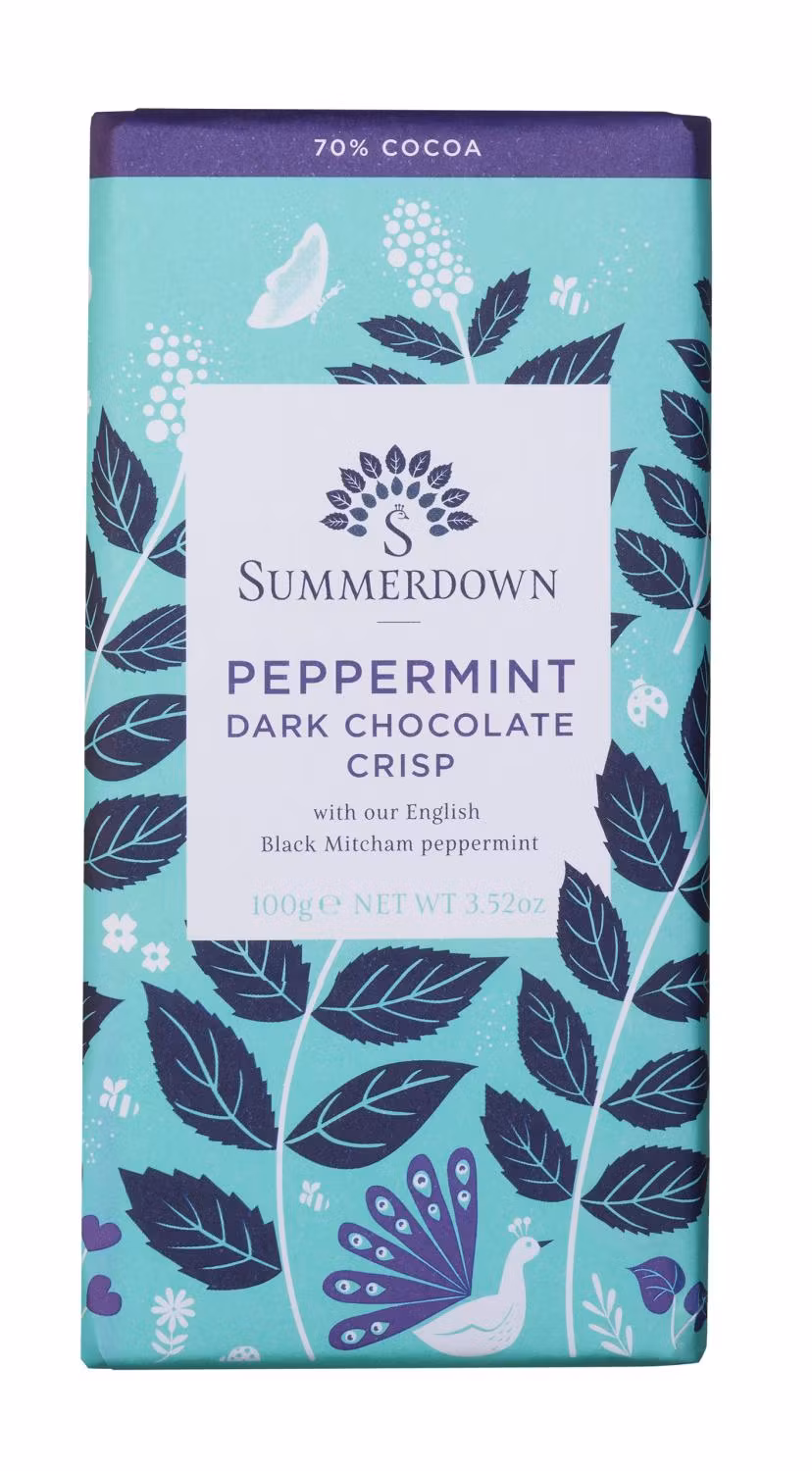 Summerdown - Peppermint Dark Chocolate Crisp/Chokladkaka Mintkrisp, 100g