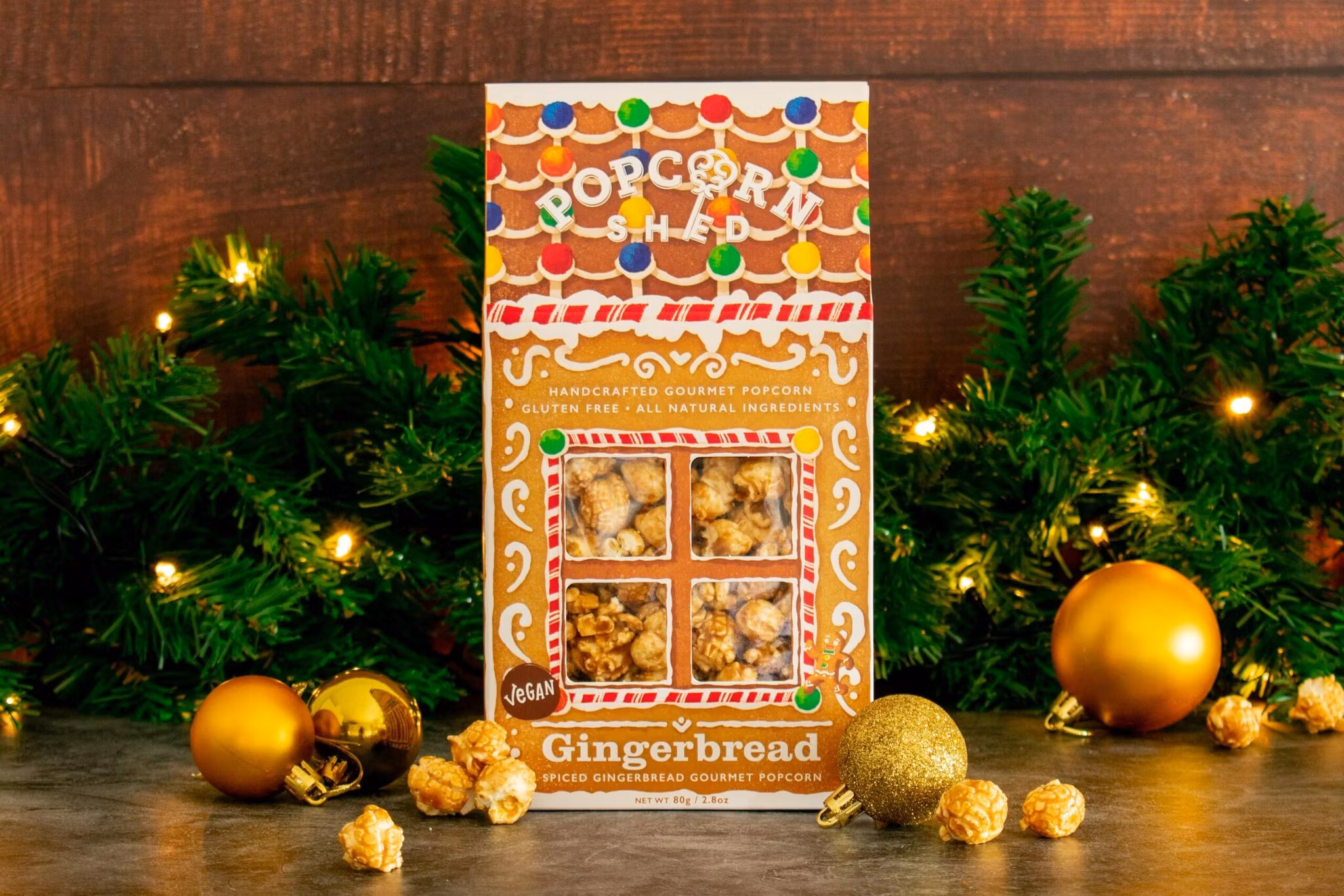 KOMMER SNART! Popcorn Shed - Hus med Pepparkakspopcorn, 80g