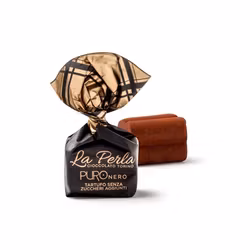 KOMMER SNART! La Perla - Puro Nero - Chokladtryffel med Hasselnötter, 15g
