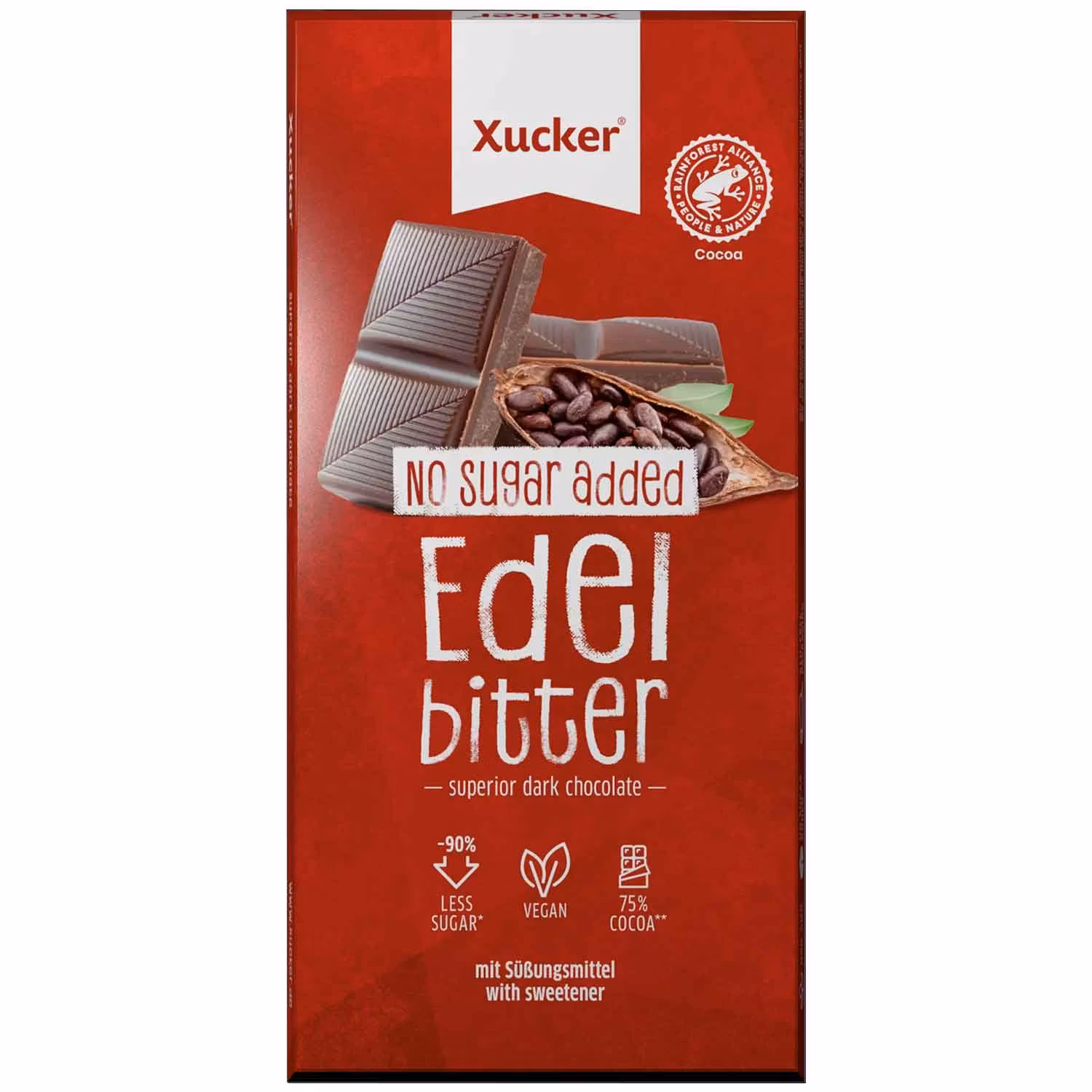 Xucker - Edelbitter/Mörk Choklad, 80g