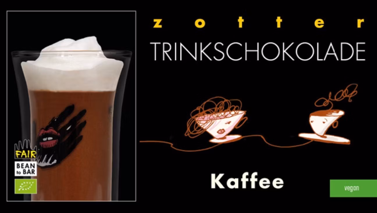 KOMMER SNART! Zotter - Drickchoklad Coffee, 22g