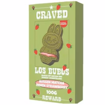 KOMMER SNART! Craved - Los Bubos Matcha Stawberry/Jordbubb, 100 g