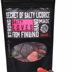 NamiTupa - Salty Loves - Hallon- & Lakritskarameller, 100g