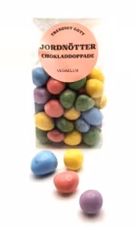 Vegablum - Jordnötter med choklad- & sockeröverdrag, 150g