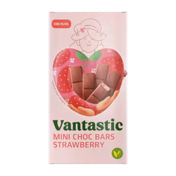 Vantastic - Mini Choc Bars Strawberry, 100g