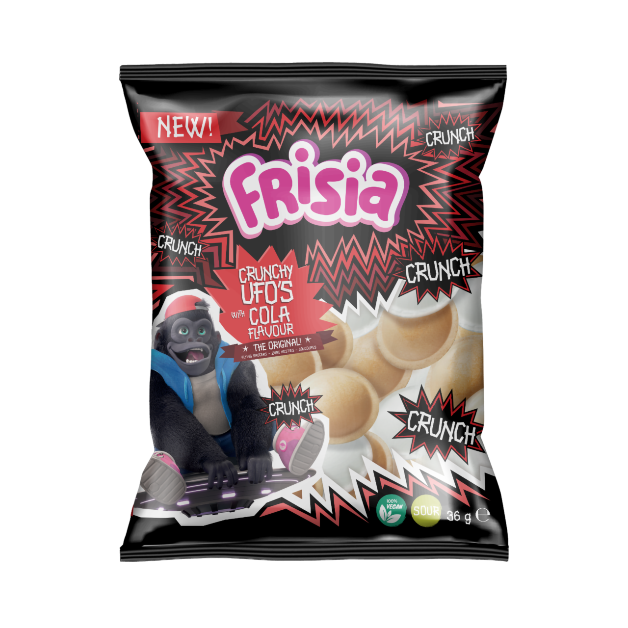 Frisia - Crunchy Ufo Cola, 36g ÖPPN.ERBJ.