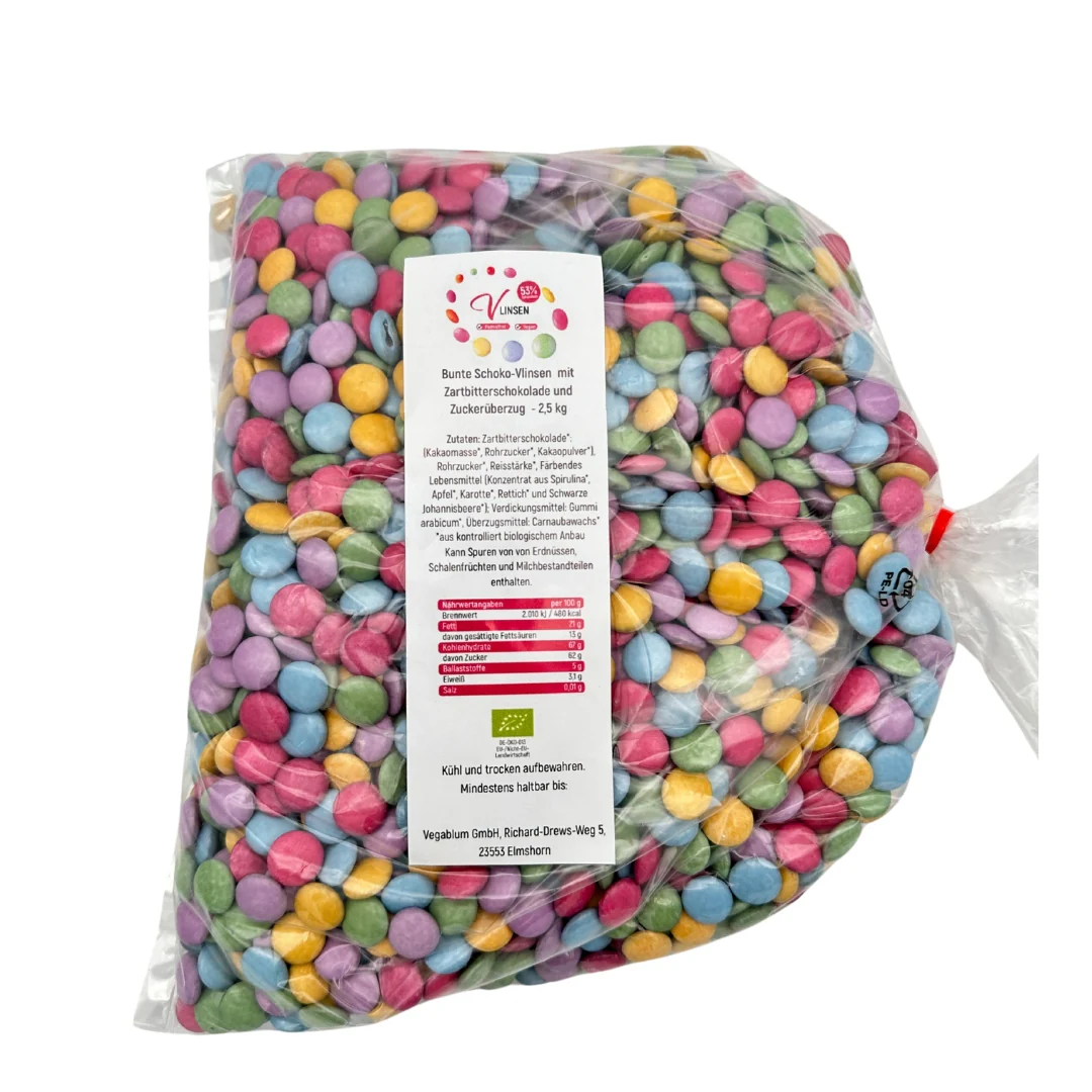 EKO Vegablum - Vlinsen Pfefferminze/Mintchokladlinser, 2,5 kg