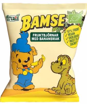 BAMSE - Fruktbjörnar Banan, EKO, 40g