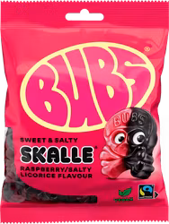 Bubs - Sweet & Salty Skalle Raspberry & Licorice, 90g