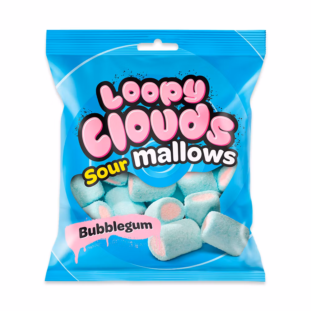 Loopy Clouds - Marshmallow Sour Bubblegum, 100g