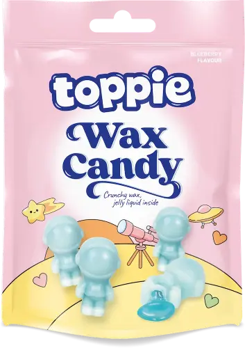 Toppie - Wax Candy Astronaut Blåbär 40g