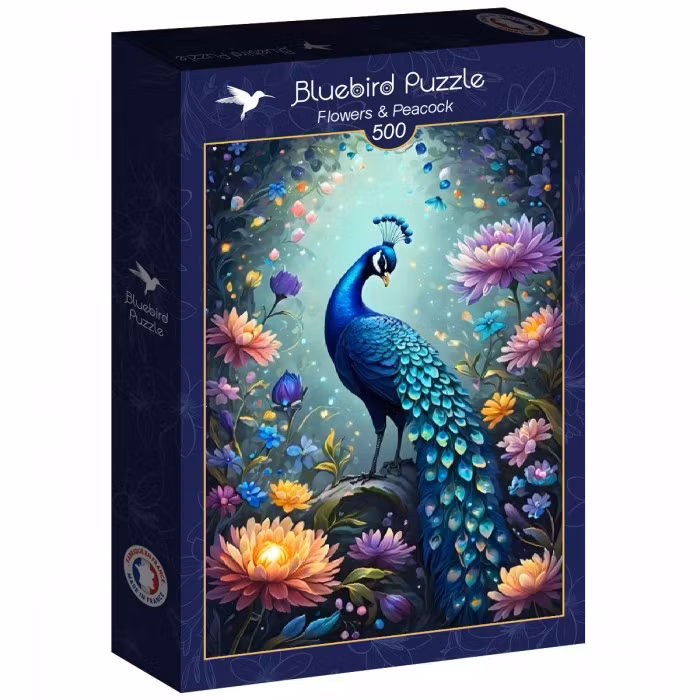 Bluebird - Flowers & Peacock, 500 bitar