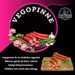 Roosens Delikatesser - Vegopinne 3-pack (Vegansk ölkorv), 80g