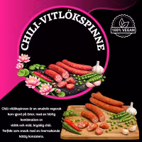Roosens Delikatesser - Chili-vitlökspinne 3-pack (Vegansk ölkorv), 80g